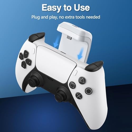 Hisewen 3000mAh PS5 Controller Battery Pack, Fast Charging PS5 External Battery for Sony PlayStation 5 LIP1708 DualSense CFI-ZCT1W Wireless Controller - 3