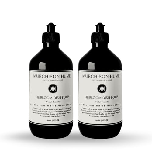 Murchison-Hume Heirloom Dish Soap - Plant-Based, Gentle & Grease-Cutting (2 Pack) Australian White Grapefruit