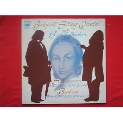 Budapest String Quartet Schumann - Brahms LP CBS SBRG72429 EX/EX 1966 with Rudolf Serkin