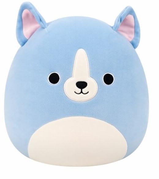Squishmallows Elias Boston Terrier bleu 19 cm : fini le stress avec cette peluche apaisante