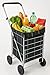 4 Wheel Shopping Cart Trolley Folding Mobility Large Travel Premium 70L Bag Case Height Adjustable Handle