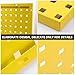 Amosfun Galvanized Steel Pegboard Wall Hanger 50x35cm Multifunctional Garage Storage Rack Tool Organization Panel Yellow 0.8mm Thickness