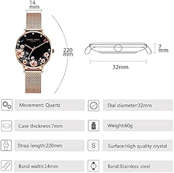 RORIOS Mode Vrouwen Horloge Analoog Quartz Horloge Roestvrij Staal Mesh Armband Elegante Vrouwen Horloges, Groen B, armband