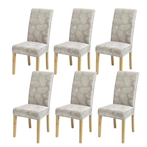 DREAHOTEXTIL Velvet Dining Chair Covers,Dining Room Chair Covers Set of 6