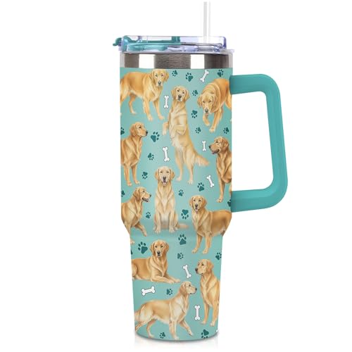 Golden Retriever Gifts for Women Men, 40oz Stainless Steel Insulated