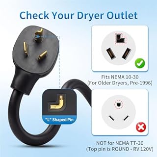 WenStorm NEMA 10-30 Adapter for Tesla Gen 2 Mobile Connector, 240V 24A Dryer Outlet EV Charger Adapter, Heavy-Duty Level 2 Charging for Tesla Model 3, S, X, Y - Safe and Durable (10-30P)