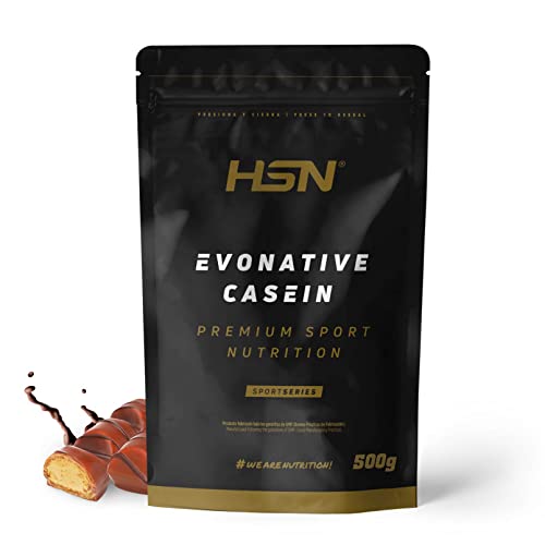 HSN Caseína Micelar Nativa Evonative Casein (87% de Micelas Nativas) | Bombón Chocolate y Avellanas 500g | Lacprodan® MicelPure™ de Arla | No Incluye Dosificador | No GMO, Vegetariano, Sin Gluten