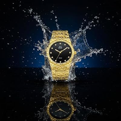 Techno Pave Men's 45mm Nugget Watch with Diamond Accent Dial