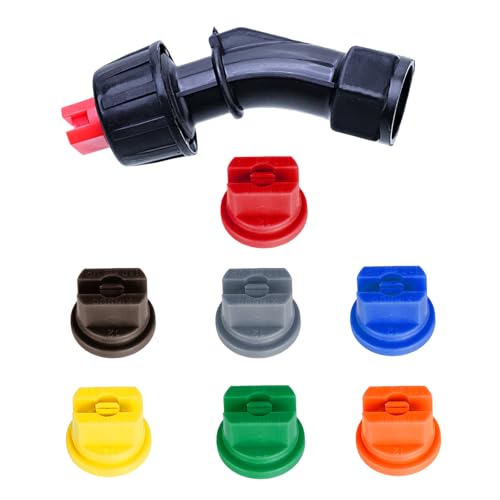 110Flat Fan Spray Nozzles 7PCS 0.10.6mm Sprayer Nozzle Tips for the Replacement Boom Pump Sprayer Knapsack Garden & Agricultural Tank Spraying Equipment-Check Thread Size Before Purchase