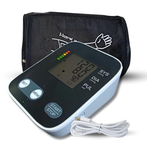 SALUD 360° | Baumanómetro Digital Con Funcion de Voz y Pantalla LCD Monitor de Presion Arterial para Brazo KF65R , Con Deteccion Automática y Precisa de la Presión Sanguínea, Multiples tipos de Medicion.