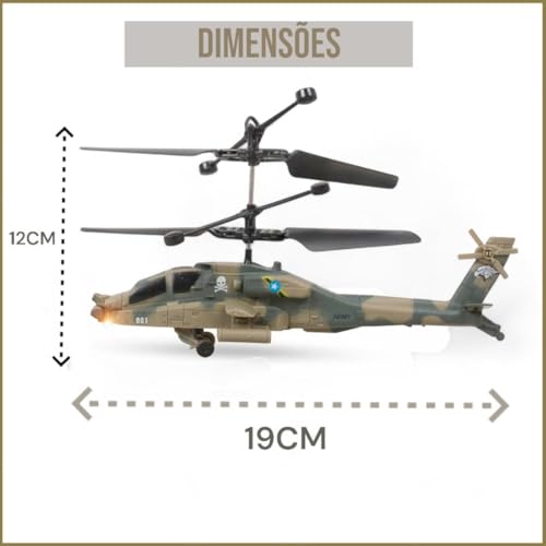 Helicóptero de Controle Remoto RC, Brinquedo Voador com Sensor de Indução, 4 Canais, para Crianças