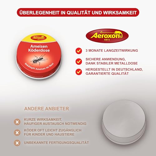 Ameisengift Aeroxon Ameisenköderdose für Innen (6 Dosen)