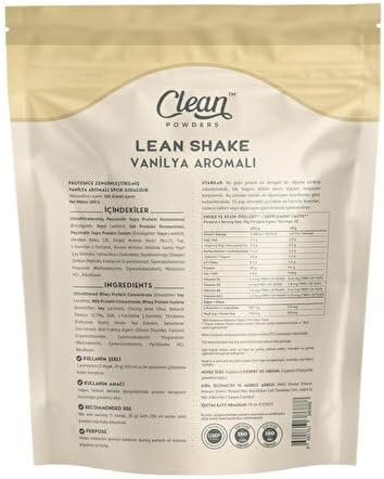 Clean Powders Lean Shake 600 Gr - Vanilya