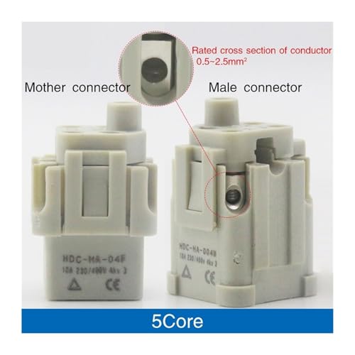 Conector resistente de aviación 4 core para sistemas de canal caliente 5