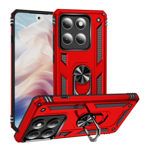 Protection Motorola Edge 5G 2025 XT2519 rouge antichoc avec anneau
