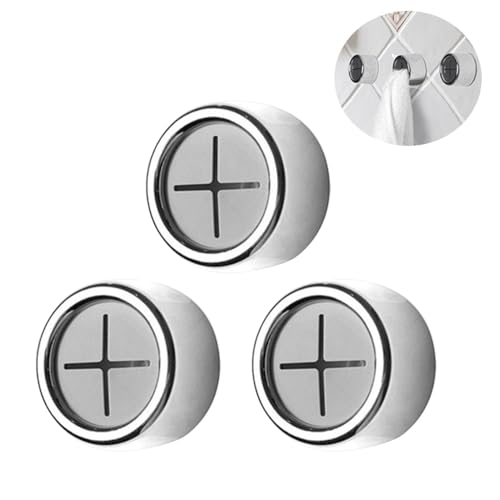 EHOTER Accroche Torchon Porte Torchon Cuisine Auto-Adhésifs Crochet Porte-Serviettes Ronde Crochets De Serviette Auto-Adhésifs Aucun Perçage Requis pour Salle De Bain Armoire Et Placard (3 Pièces)