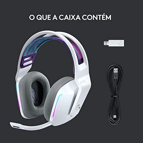 Headset Gamer Sem Fio Logitech G733 7.1 Dolby Surround com Tecnologia Blue VO!CE, RGB LIGHTSYNC, Dri