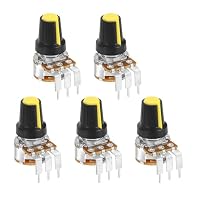 This rotary potentiometer combines both variable resistance and a switch, designed for circuit control in electronic projects. It facilitates smooth adjustment of electrical parameters, making it suitable for dimming LED lights, controlling motor spe...