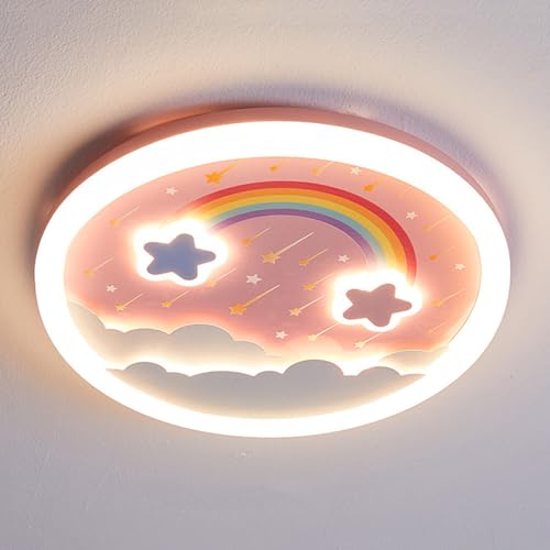 WLBHWL Moderna Lámpara De Techo Romántica En Forma De Arco Iris con Control Remoto, Lámpara LED Regulable Continua, Lámpara De Techo Acrílica De Metal para Sala De Estar, Dormitorio, Habitación