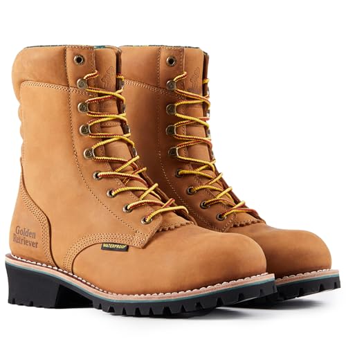 Image of Golden Retriever Men's Composite Toe Waterproof Logger Boots