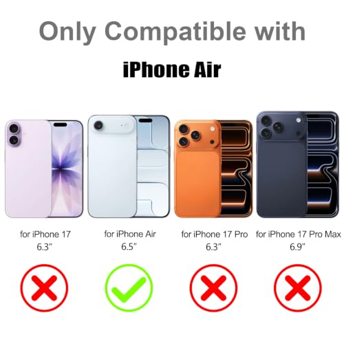Image of Magnetic Case for iPhone Air [Compatible with Magsafe] [Cute Fashion Fluorescent Design] [1 Screen Protector] Slim Translucent Matte Case for iPhone Air 6.5 inch 2025, Desert