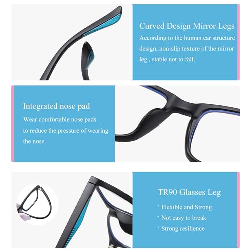 Image of SooGree Blue Light Glasses for Kids Blue Light Blocking Glasses for Teen Boys Girls,Computer Screen Gaming TV Phone