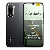 XIAOMI POCO C81 Pro Smartphone 4+256 GB, Batería de 6000 mAh, Pantalla inmersiva de 6,9", Teléfono con diseño Elegante y Refinado, Cámara Dual AI de 13 MP, Negro, 1 año de garantía Adicional