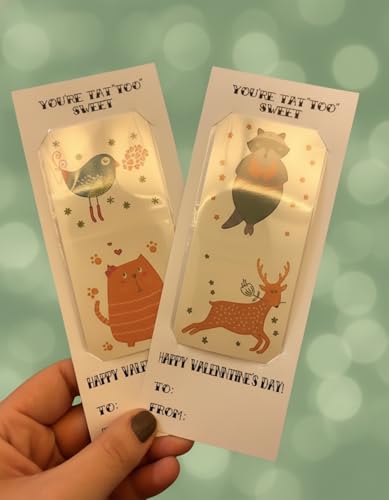 Valentines Day Gifts for Kids - PapaKit 36 Pc Zoo Animals Temporary Tattoo Set - 18 Individually Wrapped Sheets | Jungle Safari Party Favors, Birthday Goodie Bag Fillers, School Rewards