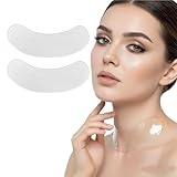 BLPRKOT 2 Stück Dekoltee Pads Antifalten, Silikon Hals Falten Pflaster, Wiederverwendbare Anti-Aging Silikon Pads für Hals Falten Über Nacht Haut Straffend & Festigend Glättet Feine Linien
