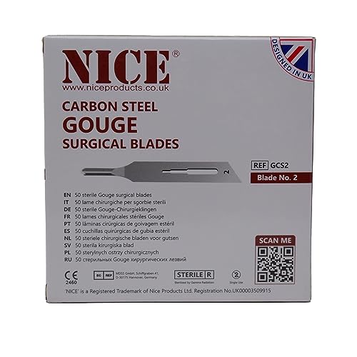 Cuchillas de acero al carbono estériles de alta resistencia para manicura profesional NICE No.2