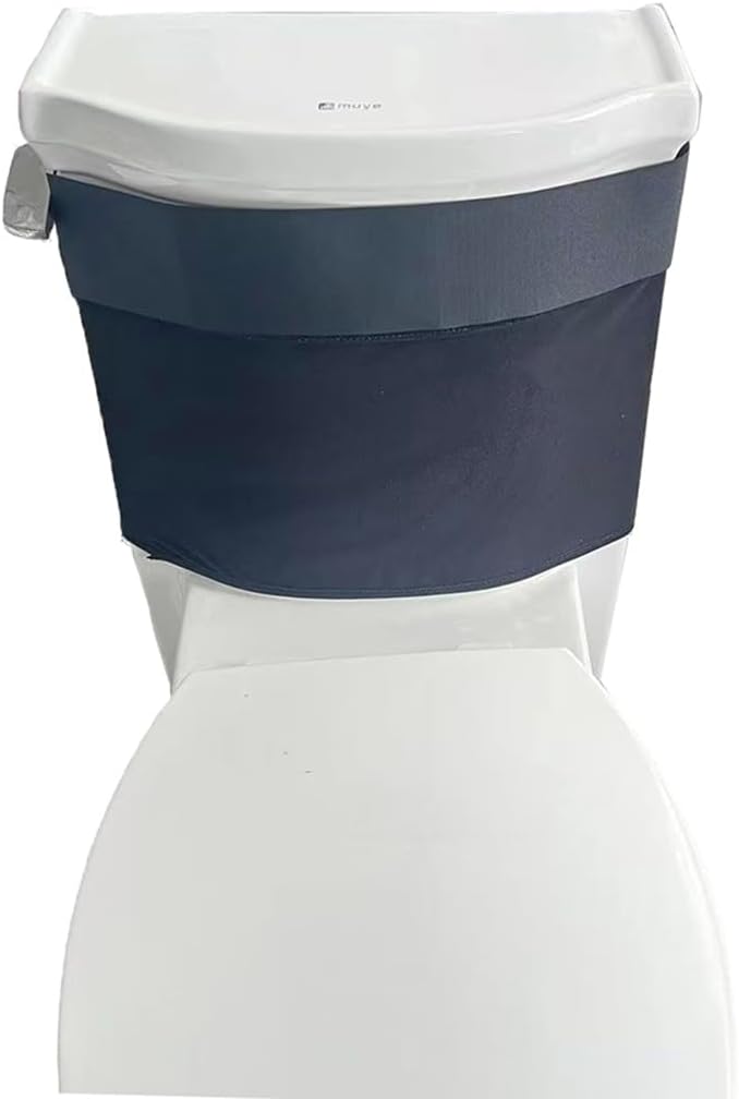 Madeals Velvet Toilet Tank Cover Soft and Absorbent, Comfortable Bathroom Toilet Tank To Fit Different Sizes Of Toilet Tank Black