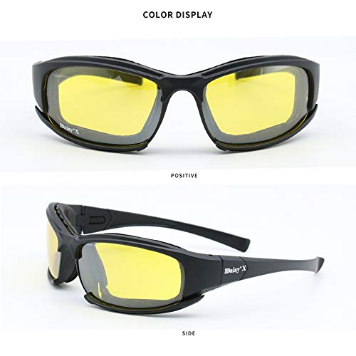 Honelife 10Pcs Daisy X7 Óculos militares à prova de balas óculos de sol polarizados pelo exército 4