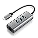 Price comparison product image MINIX NEO C-UE, Aluminium USB-C to 3-Port USB 3.0 and Gigabit Ethernet Adapter [Universal Compatibility  Windows, Mac and Chrome OS] (Space Gray). Sold Directly by MINIX® Technology Limited.
