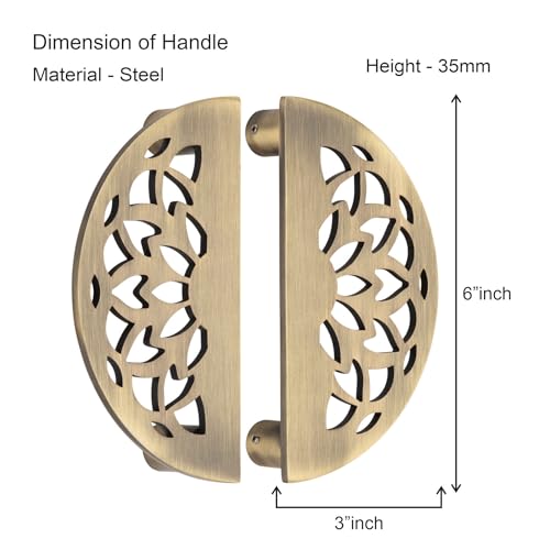 Image of COMPASS Main Door Handles for Home 6 inch, Stainless Steel Door Handle for Main Door, Heavy Duty Pull Handle for Wooden, Glass & Metal Doors