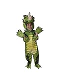 Disfraz de dinosaurio para bebé, talla 34. Incluye mono, pieza para la cabeza y manoplas. Ideal para disfraces de Carnaval y otras fiestas.