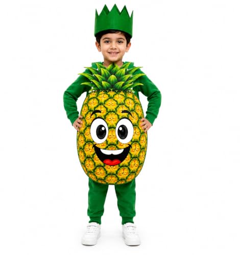 Image of Raj Costume Kids Fruit & Vegetable Fancy Dress Costume | Soft Felt Fruit and Vegetable Cutout Costume for Boys & Girls | School Annual Function