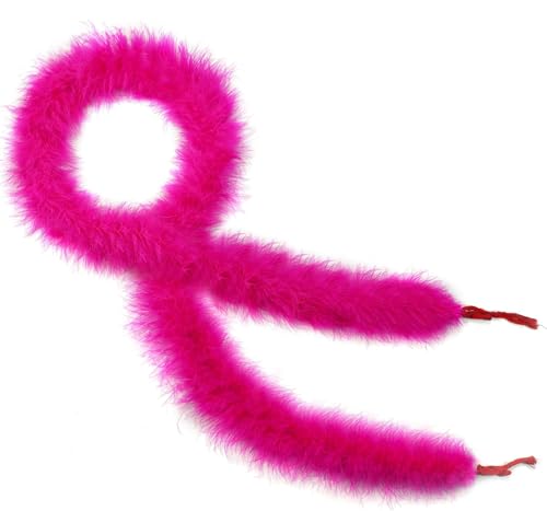 Larryhot Federboa, 60 g, für Partys, Weihnachten, Hochzeiten, Kostüme, Konzerte, Haustiere und Heimdekoration (Hot Pink)