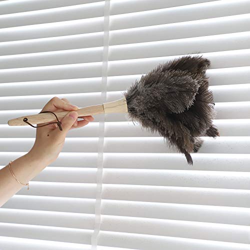 Midoneat Ostrich Feather Duster,2 Packs, Gray Feather Duster for Home Cleaning, Smart and Soft and Fluffy Duster （16 inch） - Thumbnail 3