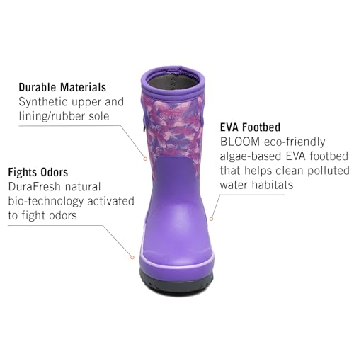 Image of BOGS Grasp Kids Waterproof Rain Boots, Insulated Winter Snow Boots