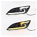 MJJD Rejillas Frontales Coche Coche para Ford para Fiesta 2013 2014 2015 2016 Luces Antiniebla Cubierta De Lámpara De Cabeza Estilo De Coche Parrilla Delantera Deportiva