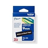 Brother cassette ruban laminé TZE-325 noir/blanc 9 mm