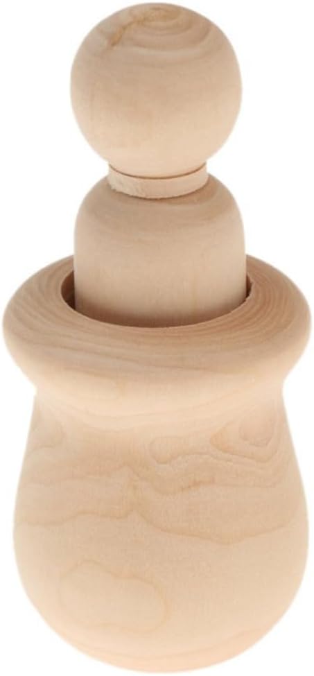 10pcs Unfinished Wood Peg Dolls, Ready to Paint Decorative Ornaments