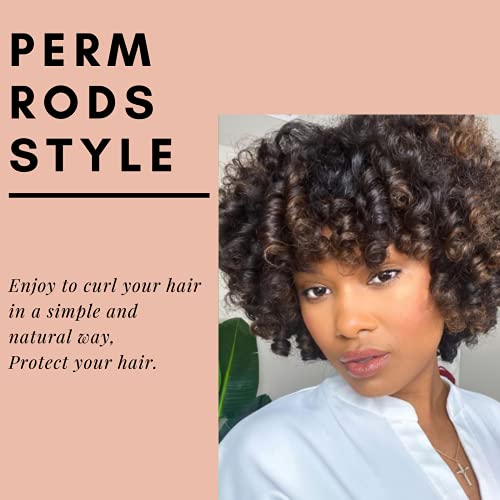 RJMBMUP Perm Rods Grandes Rolos de Cabelo para Cabelo Curto Longo Natural Ferramenta de Modelagem de