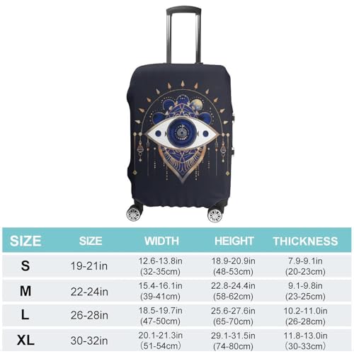 Evil Eye Blue Ancient Egyptian Travel Suitcase Protector Luggage Cover Protective Washable Anti-scratch Baggage Cover2