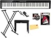 Casio PX-S1100 Privia Digital Piano - Black Bundle with Adjustable Stand, Bench, Sustain Pedal, Instructional Book, Online Lessons, Instructional DVD, and Austin Bazaar Polishing Cloth