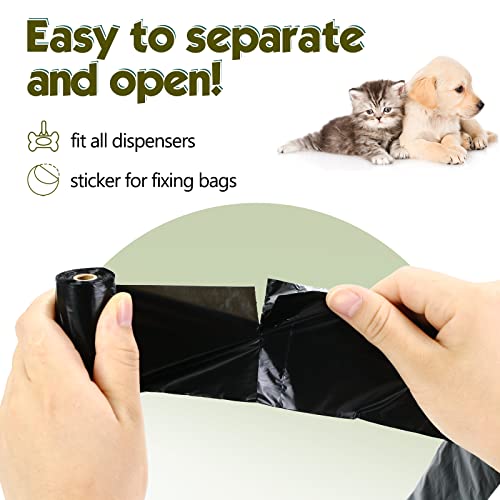 Dog Poop Bag With Dispenser - Leak-Proof Doggy Waste Bags, Unscented Poop Bags For Dog, 13 X 9 Inches, Black - 1140 Bags (57 Rolls) #TOP2