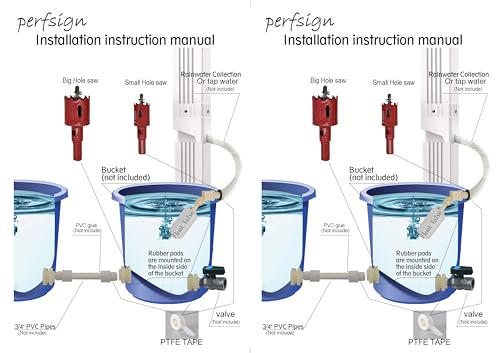 Perfsign NPT3/4 PVC BULKHEAD FITTING Float Valve,3/4"Water Tank Filter Float Ball Valve,Bulkhead Fitting,Water Tank Connector Fittings Adapter,Connectiond Rain Barrel Kit,For Rain Barrels Water Tank Aquariums Tubs thumb #2