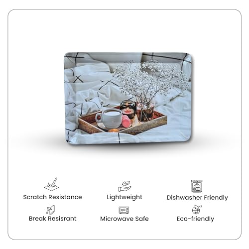 Image of Printed Rectangular Melamine Serving Tray| Tray for Serving Tea, Coffee, Snacks | Break Resistant| Double Laminated | Multi-use | Easy to Clean| | Tray Set of 3 (Small, Medium, Large)(Candle Tea)