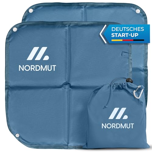 NORDMUT® Leichtes Sitzkissen Outdoor faltbar - Komfortable Sitzunterlage Outdoor - Wasserdichtes Sitzkissen mit zuverlässigen Schutz vor Kälte & Schmutz für Camping, Wandern oder Stadion