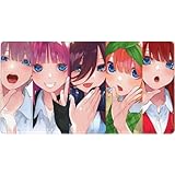 五等分の花嫁 マウスパッド アニメ 大型 ゲーミングマウスパッド 耐久性 滑り止め防水 ライティングパッド ウォッシャブルマウスパッド ホームオフィス 人気 赠り物 75x40cm 16x29.5inch （75x40x0.3cm）
